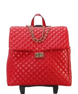 Fashion Quilted Luggage Bag XC6575 RED/